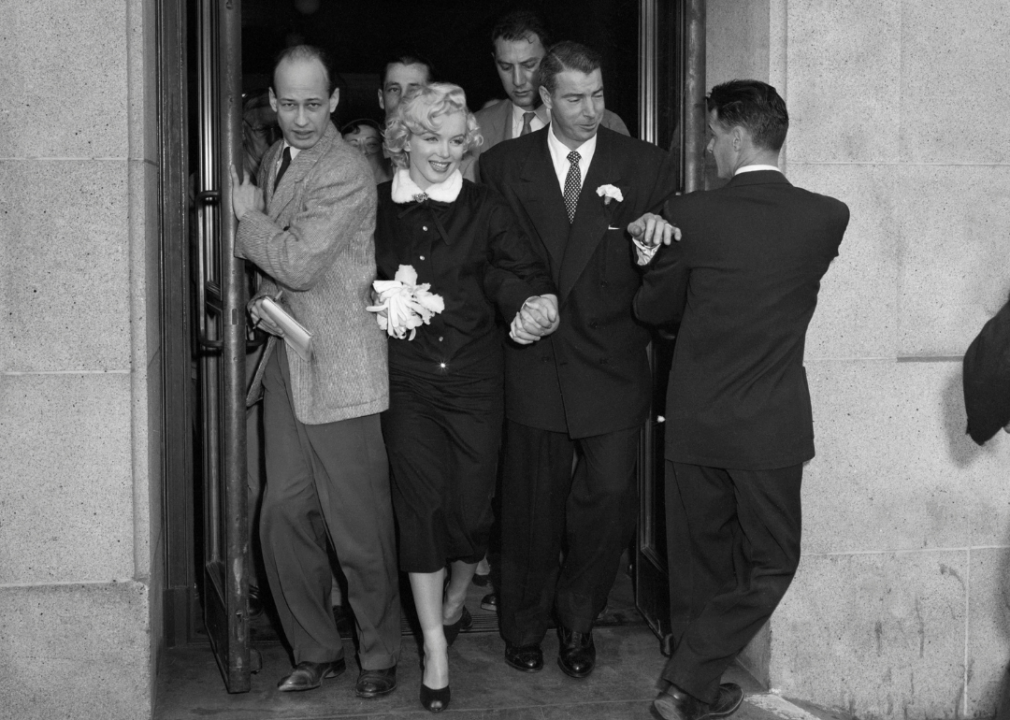 Marilyn Monroe and Joe DiMaggio — Jan. 17, 1954